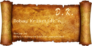 Dobay Krisztián névjegykártya