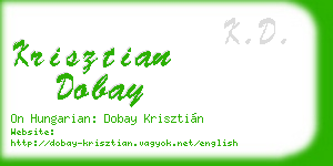 krisztian dobay business card
